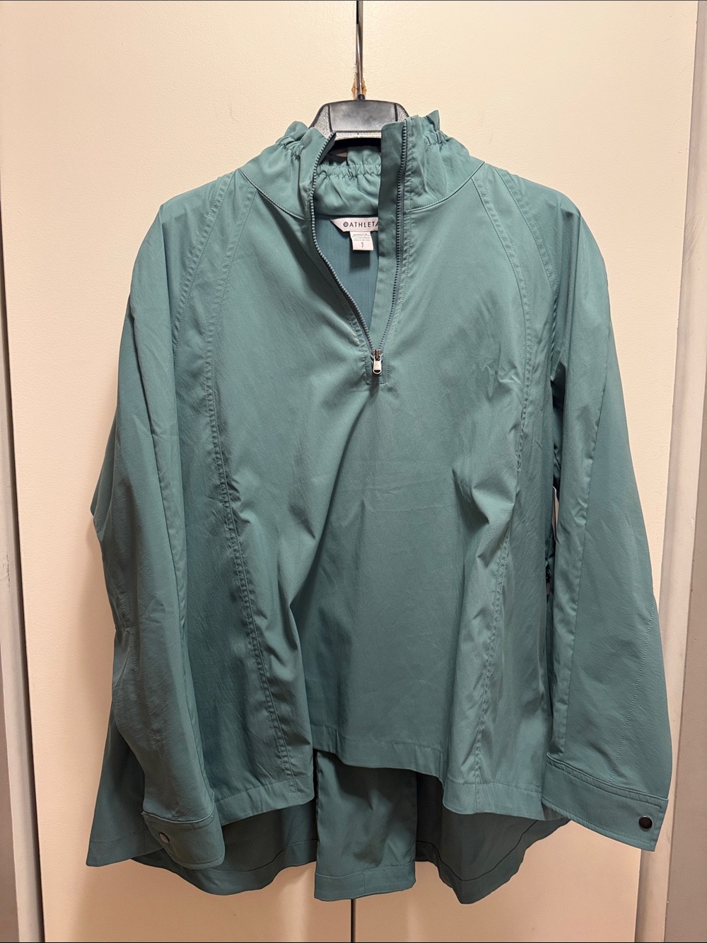 Athleta Seafoam Green Half-Zip Utility Jacket